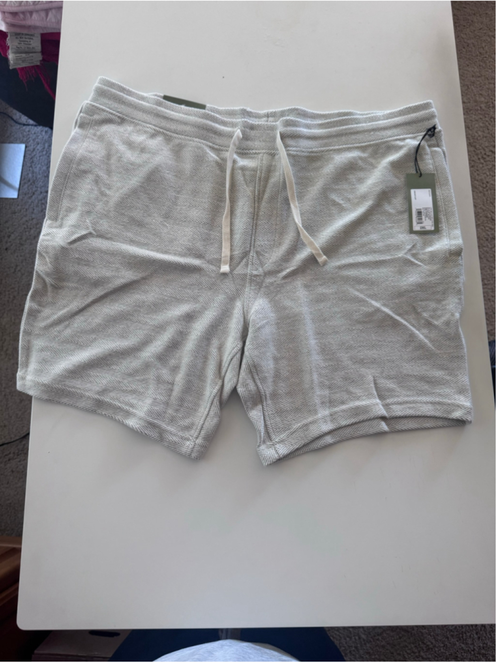 Men's Goodfellow & Co Cream Knit Athletic Shorts 2XL